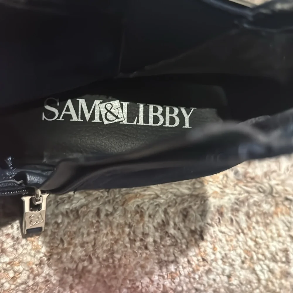 Sam & Libby Navy Ankle Booties with Buckle - Picture 6 of 6